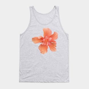 Vintage Light Orange Hibiscus Tank Top